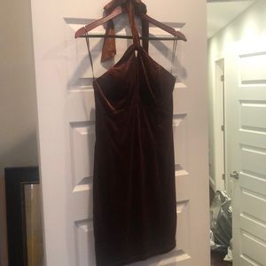 Brown velvet dress new with tags.